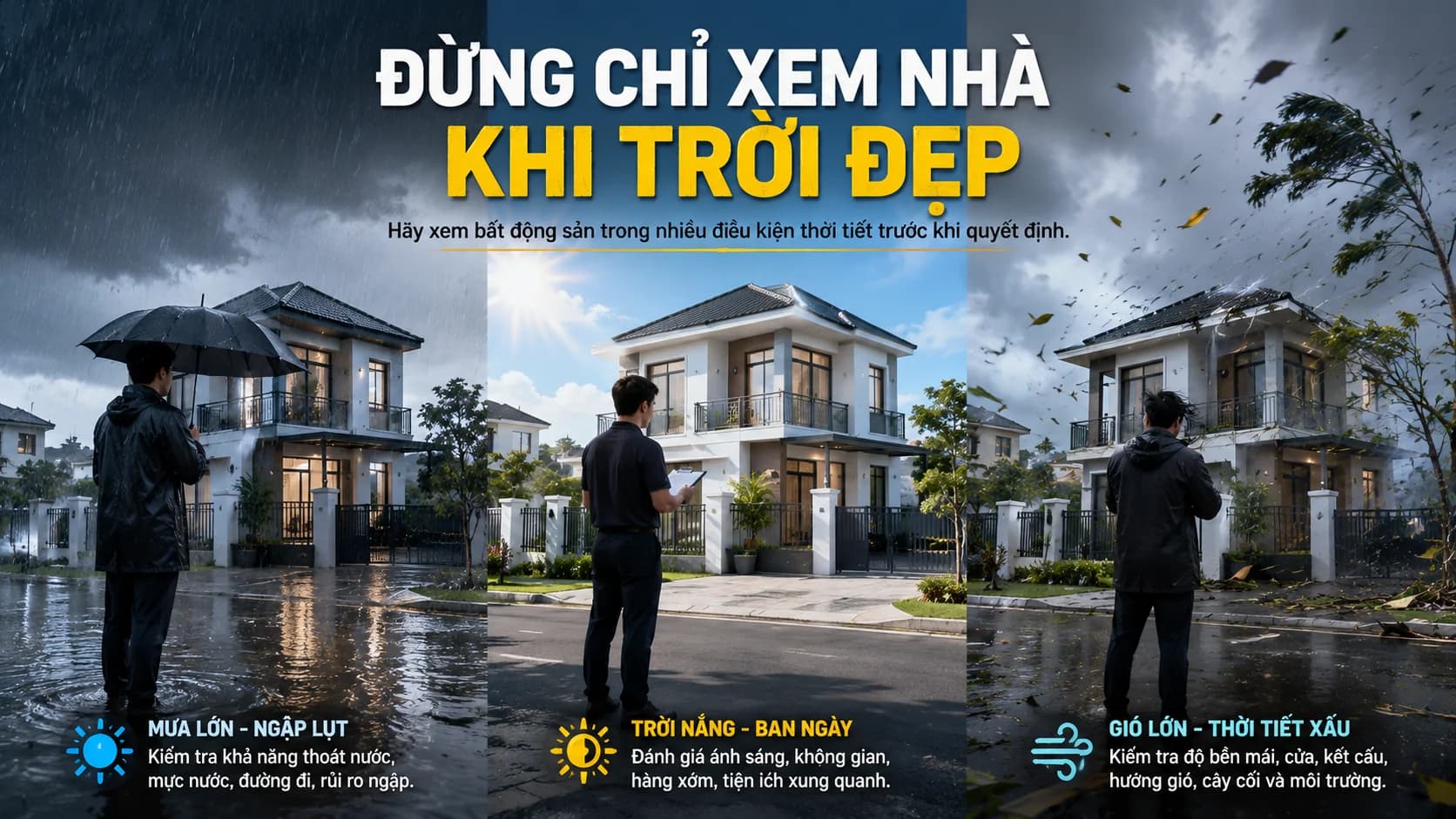 Đi xem nhà vào nhiều thời điểm khác nhau