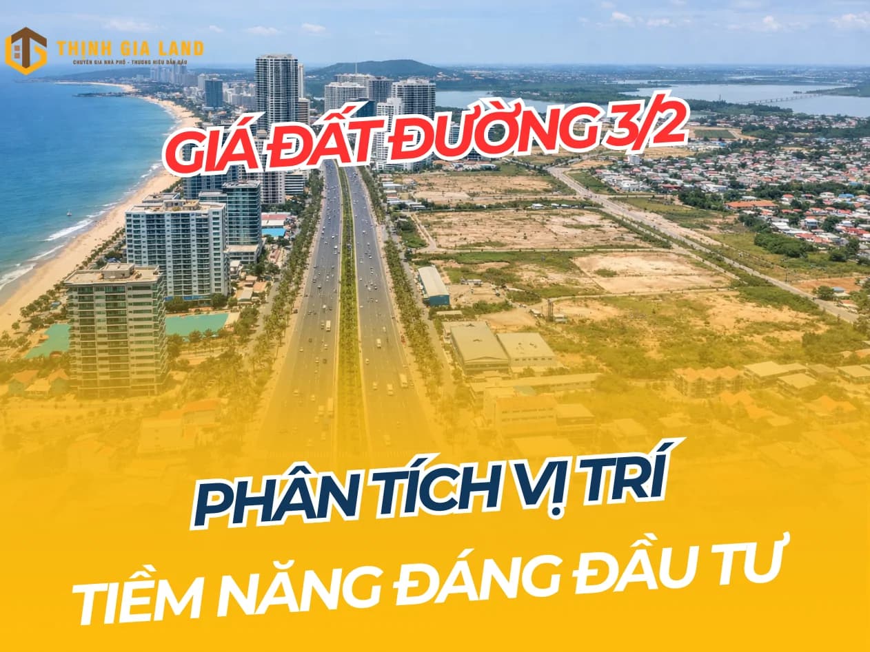 Toàn cảnh trục đường 3/2 Vũng Tàu – khu vực đang ghi nhận nhiều biến động về hạ tầng và mặt bằng giá bất động sản giai đoạn 2024–2026.
