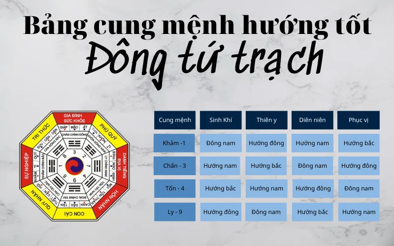 dong tu menh 1 17 Nguyên Tắc Phong Thủy Nhà Ở nhất định phải biết tránh họa vào nhà