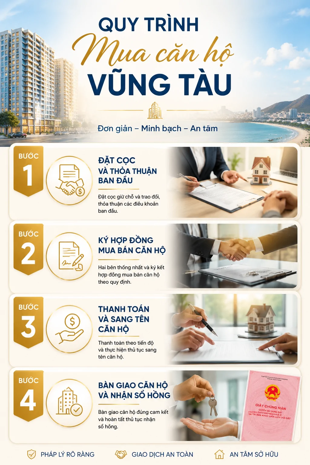 Quy trình mua căn hộ Vũng Tàu từ A-Z tránh rủi ro khi giao dịch