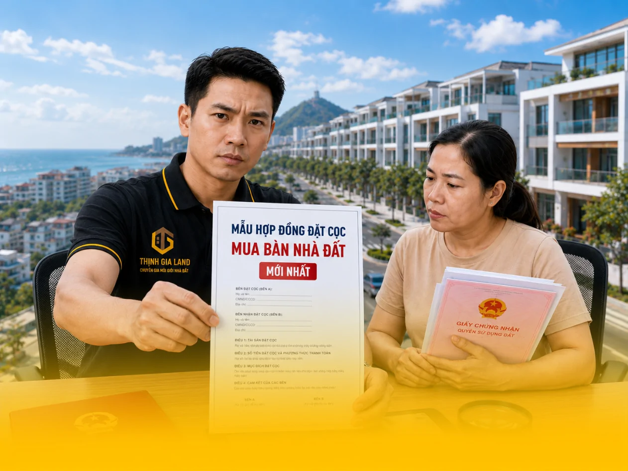 mẫu hợp đồng đặt cọc mua bán nhà đất