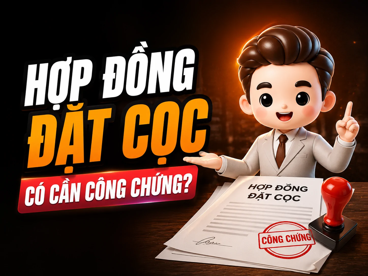 hợp đồng đặt cọc có cần công chứng